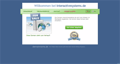 Desktop Screenshot of interactivesystems.de